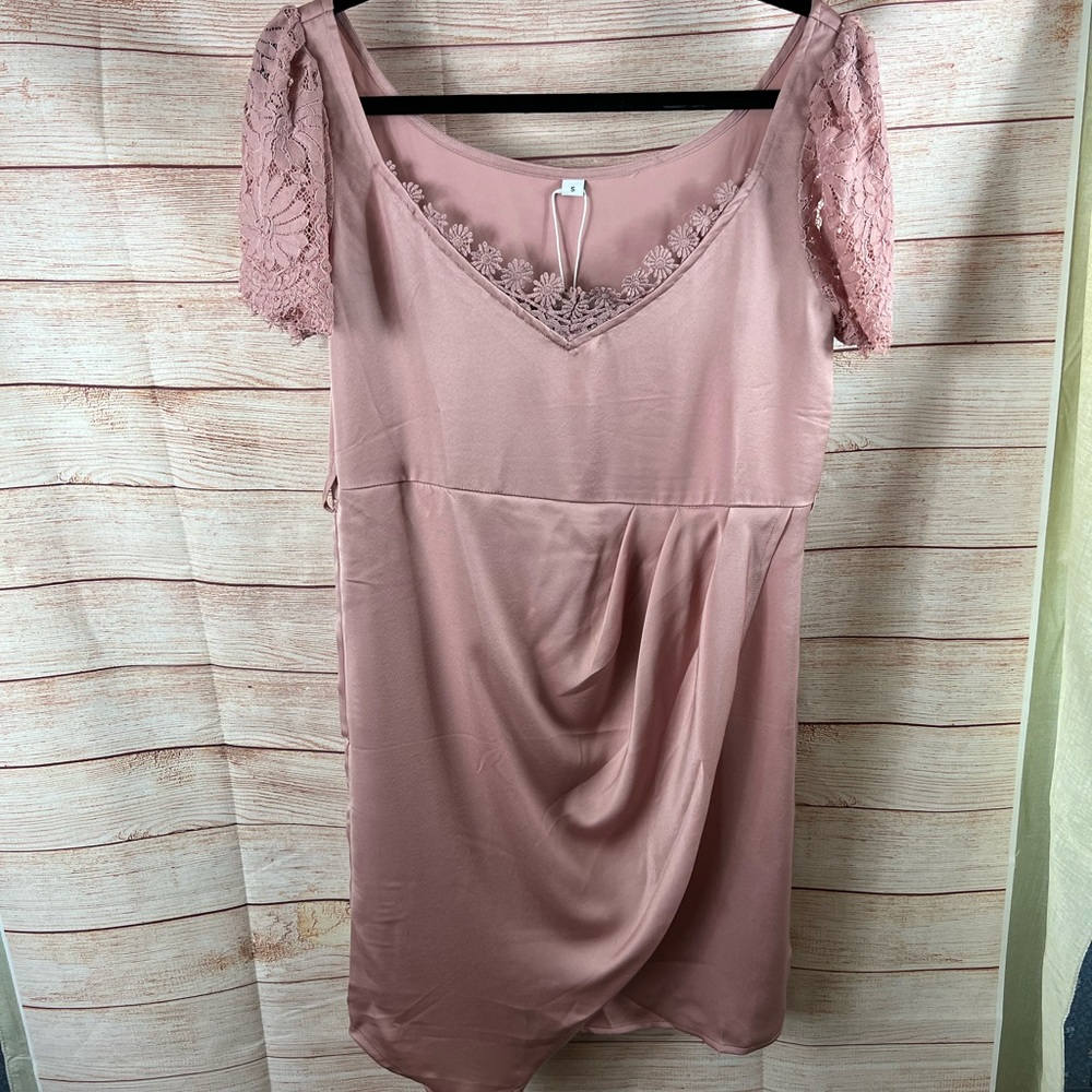 Made with Love Pink Dress with Sash